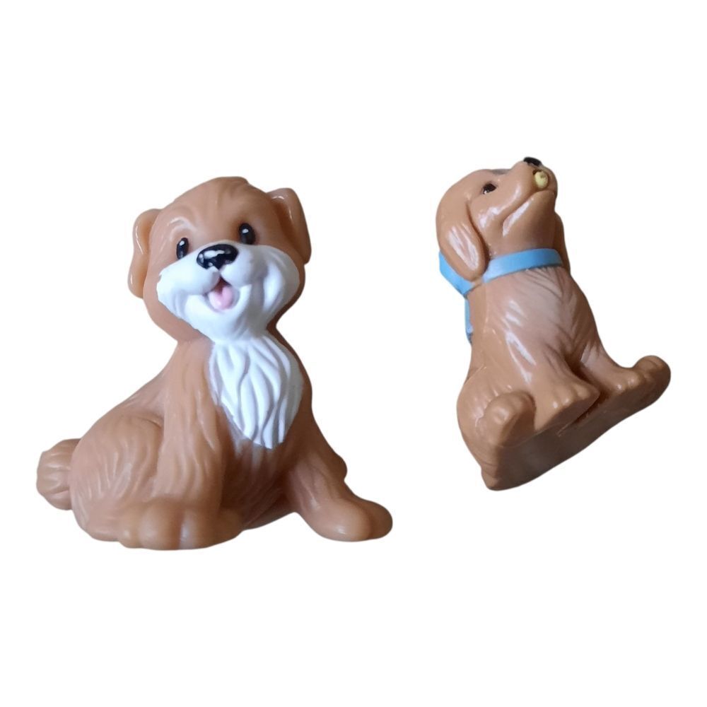 Fisher-Price Loving Family Brown Puppy Toy with Blue Collar